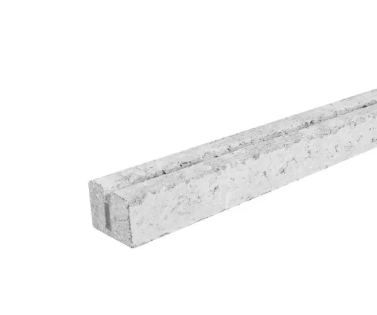 Precast concrete lintels stacked in the yard